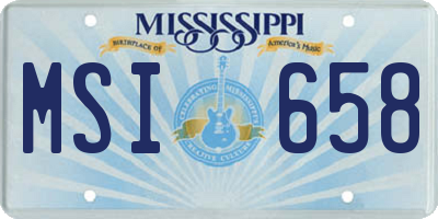 MS license plate MSI658