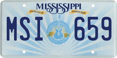 MS license plate MSI659