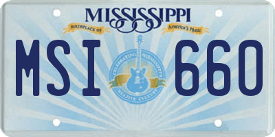 MS license plate MSI660