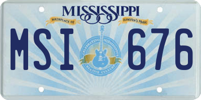 MS license plate MSI676