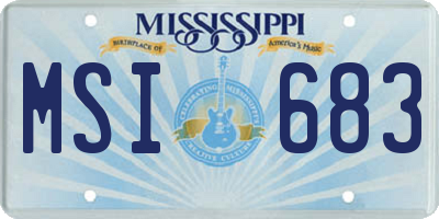 MS license plate MSI683