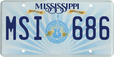 MS license plate MSI686