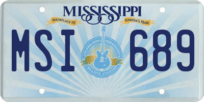 MS license plate MSI689