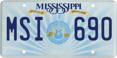 MS license plate MSI690