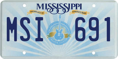 MS license plate MSI691