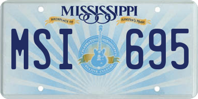 MS license plate MSI695
