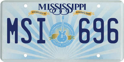 MS license plate MSI696