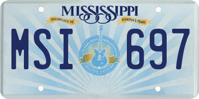 MS license plate MSI697