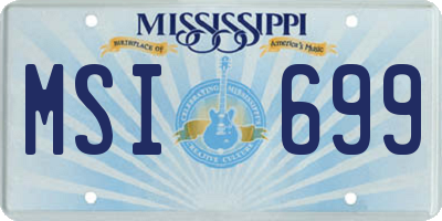 MS license plate MSI699