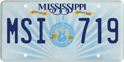 MS license plate MSI719