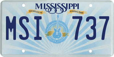 MS license plate MSI737