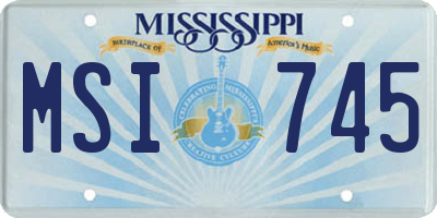 MS license plate MSI745