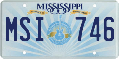 MS license plate MSI746