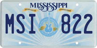 MS license plate MSI822