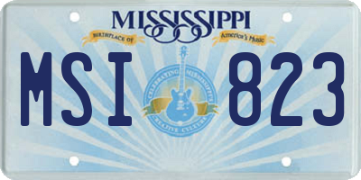 MS license plate MSI823