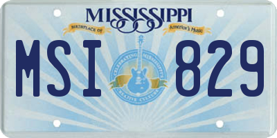 MS license plate MSI829