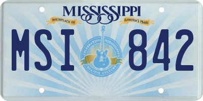 MS license plate MSI842