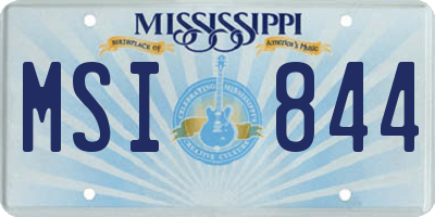 MS license plate MSI844