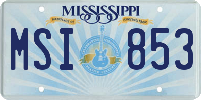MS license plate MSI853