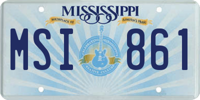 MS license plate MSI861