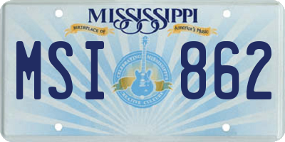 MS license plate MSI862