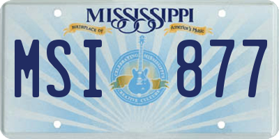 MS license plate MSI877