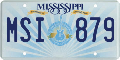 MS license plate MSI879