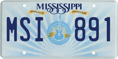 MS license plate MSI891