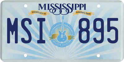 MS license plate MSI895