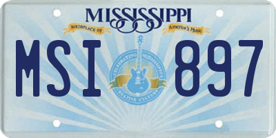 MS license plate MSI897