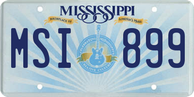 MS license plate MSI899
