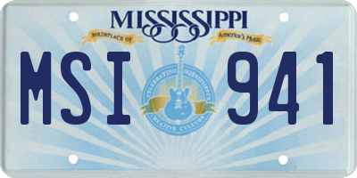 MS license plate MSI941