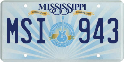 MS license plate MSI943