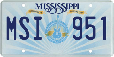 MS license plate MSI951