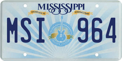 MS license plate MSI964