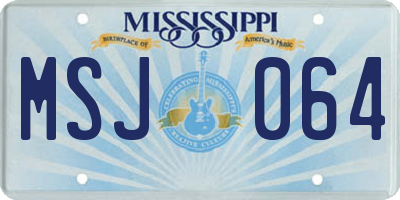 MS license plate MSJ064