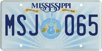 MS license plate MSJ065