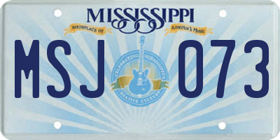 MS license plate MSJ073