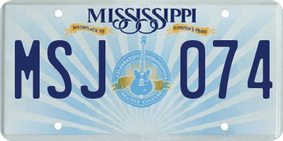 MS license plate MSJ074