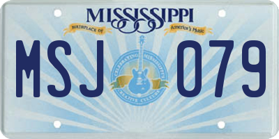 MS license plate MSJ079