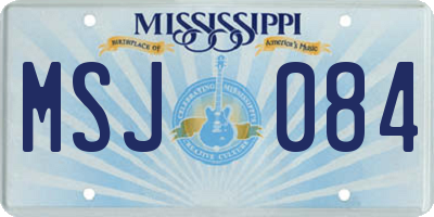 MS license plate MSJ084