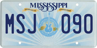MS license plate MSJ090