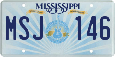 MS license plate MSJ146