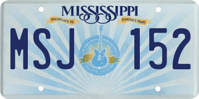 MS license plate MSJ152