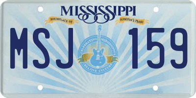 MS license plate MSJ159