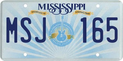 MS license plate MSJ165