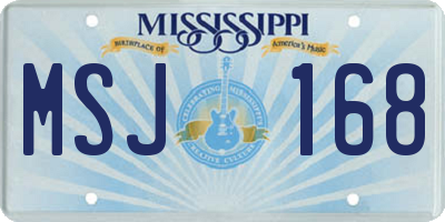 MS license plate MSJ168