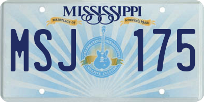 MS license plate MSJ175