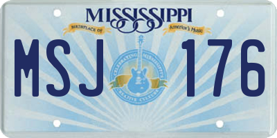MS license plate MSJ176