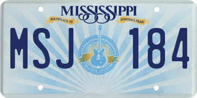 MS license plate MSJ184